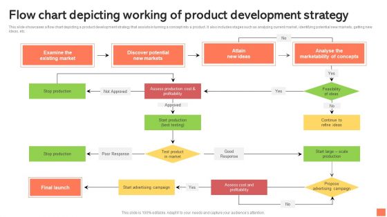 Flow Chart Depicting Working Of Product Development Strategy Sample PDF