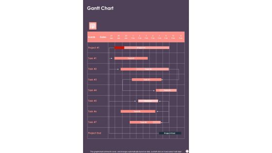 Flower Decoration Business Proposal Gantt Chart One Pager Sample Example Document