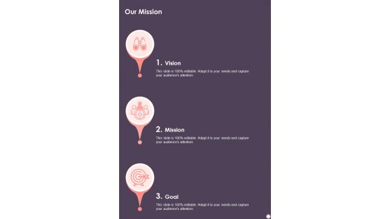 Flower Decoration Business Proposal Our Mission One Pager Sample Example Document