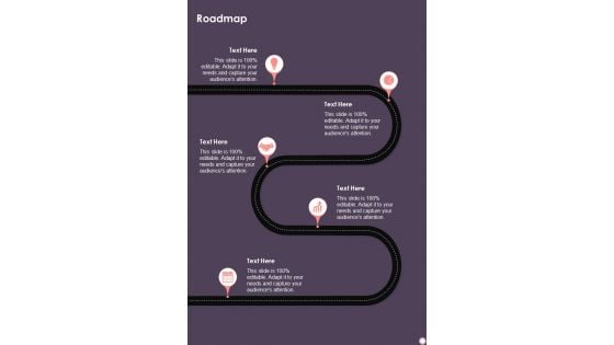 Flower Decoration Business Proposal Roadmap One Pager Sample Example Document