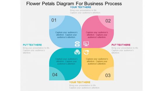 Flower Petals Diagram For Business Process Powerpoint Templates