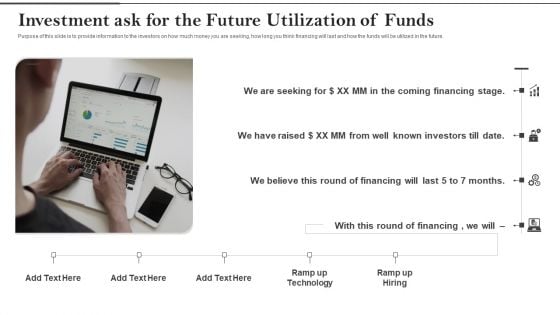 Flowtab Venture Capital Investment Investment Ask For The Future Utilization Of Funds Inspiration PDF