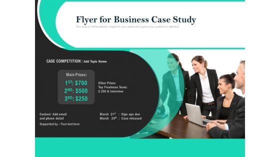 Flyer For Business Case Study Ppt PowerPoint Presentation Gallery Guide PDF