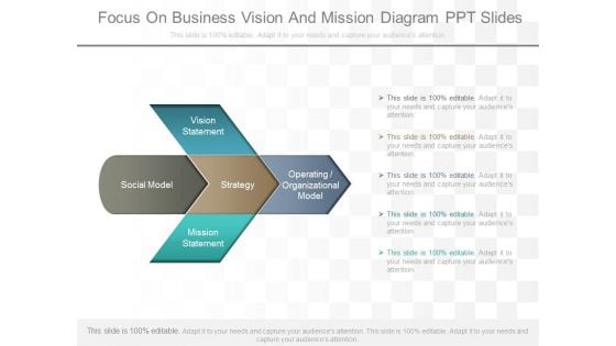 Focus On Business Vision And Mission Diagram Ppt Slides Focus On Business Vision And Mission Diagram Ppt Slides