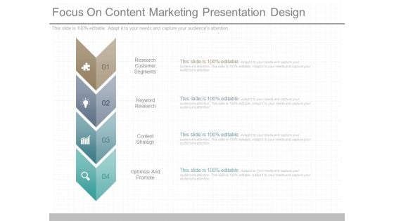 Focus On Content Marketing Presentation Design
