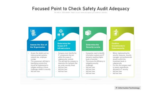 Focused Point To Check Safety Audit Adequacy Ppt PowerPoint Presentation Icon Files PDF Focused Point To Check Safety Audit Adequacy Ppt PowerPoint Presentation Icon Files PDF