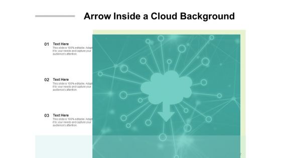 Fogginess Theme Arrow Inside Cloud Analytics Gear Icon Ppt PowerPoint Presentation Complete Deck