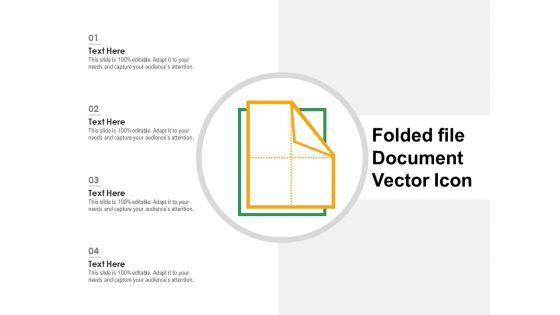 Folded File Document Vector Icon Ppt PowerPoint Presentation Pictures Templates PDF