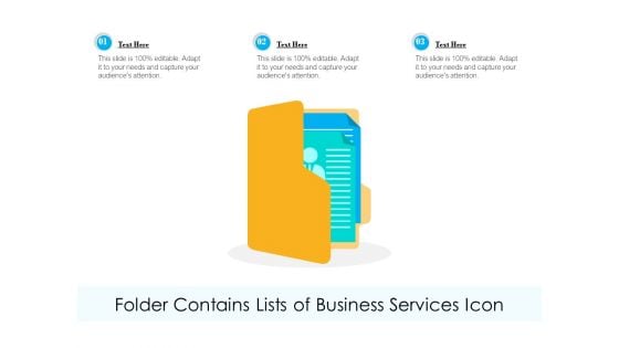 Folder Contains Lists Of Business Services Icon Ppt PowerPoint Presentation Icon Rules PDF