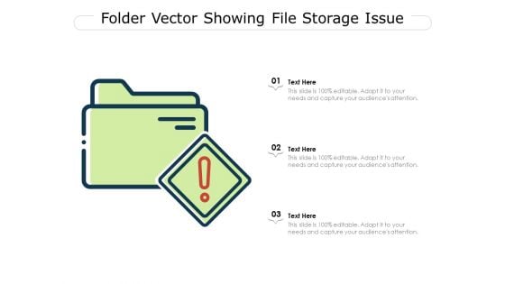 Folder Vector Showing File Storage Issue Ppt PowerPoint Presentation Styles Background Image PDF