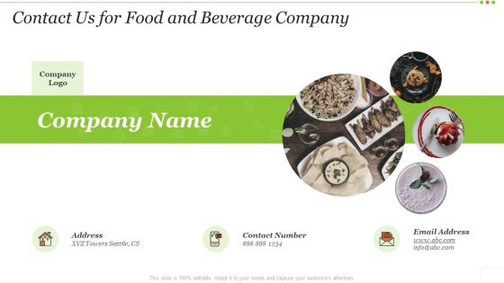 Food Beverage Industry Application Contact Us For Food And Beverage Company Professional PDF