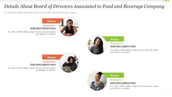 Food Beverage Industry Application Details About Board Of Directors Associated To Food And Beverage Microsoft PDF