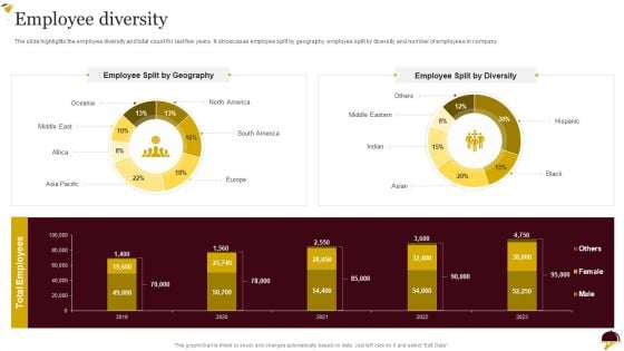 Food Company Overview Employee Diversity Designs PDF