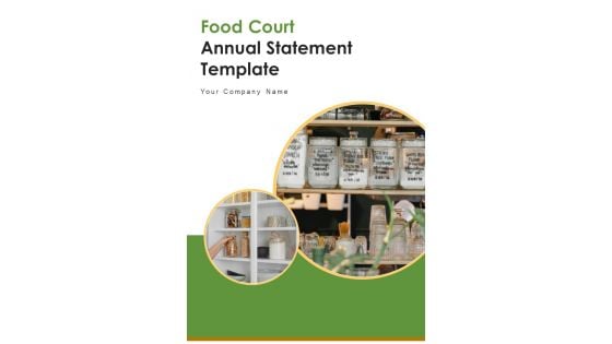 Food Court Annual Statement Template One Pager Documents