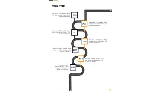 Food Industry Services Development Proposal Roadmap One Pager Sample Example Document