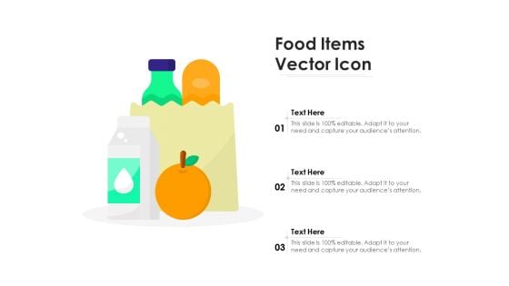 Food Items Vector Icon Ppt PowerPoint Presentation File Model PDF