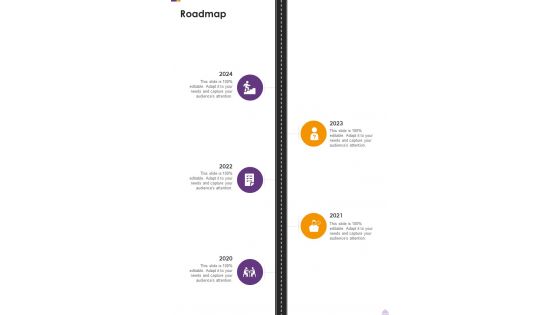 Food Outlet Web Designing Proposal Roadmap One Pager Sample Example Document