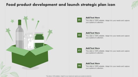 Food Product Development And Launch Strategic Plan Icon Guidelines PDF