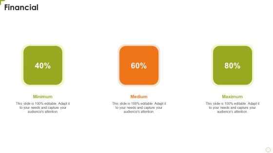 Food Product Pitch Deck Financial Guidelines PDF