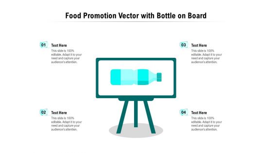 Food Promotion Vector With Bottle On Board Ppt PowerPoint Presentation Gallery Topics PDF