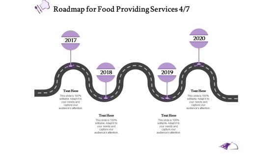 Food Providing Services Catering Menu For Food Providing Services Roadmap For Food Providing Services 2017 To 2020 Portrait PDF