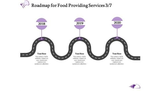Food Providing Services Catering Menu For Food Providing Services Roadmap For Food Providing Services 2018 To 2020 Diagrams PDF