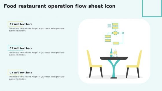 Food Restaurant Operation Flow Sheet Icon Microsoft PDF