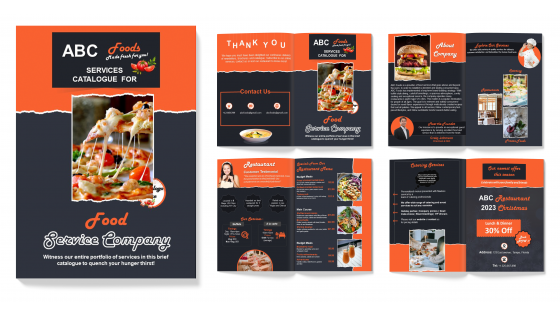 Food Service Company Booklet PPT Template Food Service Company Booklet PPT Template
