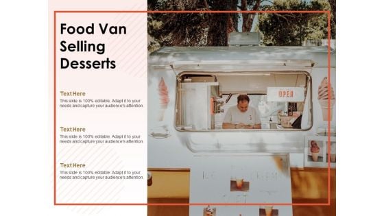 Food Van Selling Desserts Ppt PowerPoint Presentation Summary Deck