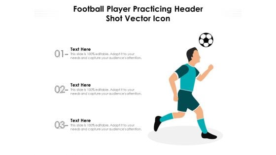 Football Player Practicing Header Shot Vector Icon Ppt PowerPoint Presentation Pictures PDF