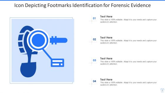 Footmarks Icon Ppt PowerPoint Presentation Complete With Slides