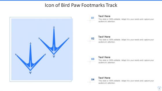 Footmarks Icon Ppt PowerPoint Presentation Complete With Slides