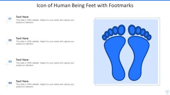 Footmarks Icon Ppt PowerPoint Presentation Complete With Slides