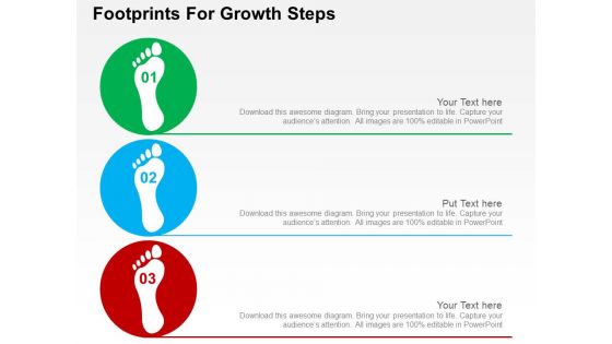 Footprints For Growth Steps Powerpoint Templates