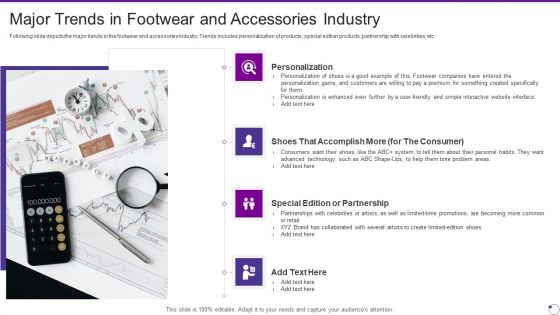 Footwear And Accessories Business Pitch Deck Major Trends In Footwear And Accessories Industry Graphics PDF