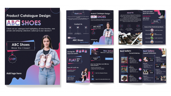 Footwear Booklet Design PPT Template