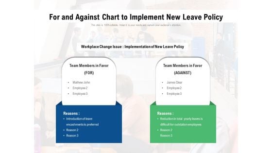 For And Against Chart To Implement New Leave Policy Ppt PowerPoint Presentation File Templates PDF For And Against Chart To Implement New Leave Policy Ppt PowerPoint Presentation File Templates PDF