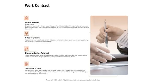 For Launching Company Site Work Contract Ppt PowerPoint Presentation Show Icons PDF