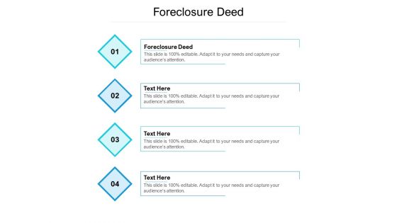 Foreclosure Deed Ppt PowerPoint Presentation Visual Aids Model Cpb Pdf