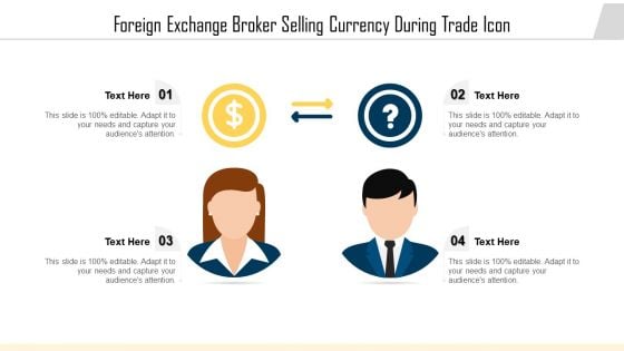 Foreign Exchange Broker Selling Currency During Trade Icon Ppt PowerPoint Presentation Icon Example PDF