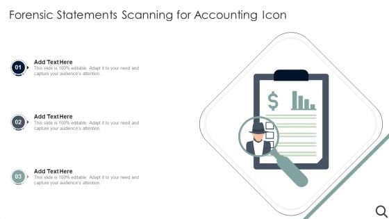 Forensic Statements Scanning For Accounting Icon Sample PDF