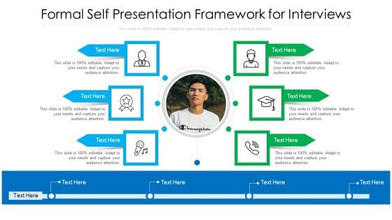 Formal Self Presentation Framework For Interviews Ppt PowerPoint Presentation Gallery Aids PDF