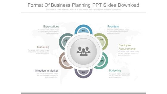 Format Of Business Planning Ppt Slides Download