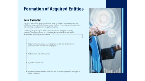 Formation Of Acquired Entities Ppt PowerPoint Presentation Gallery Example File