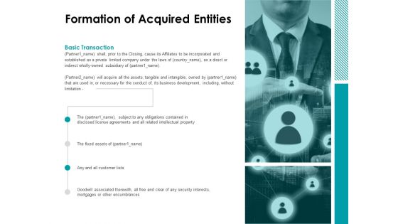 Formation Of Acquired Entities Ppt Powerpoint Presentation Show Examples