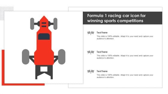 Formula 1 Racing Car Icon For Winning Sports Competitions Infographics PDF