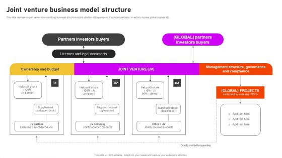 Formulating International Promotional Campaign Strategy Joint Venture Business Model Structure Introduction PDF