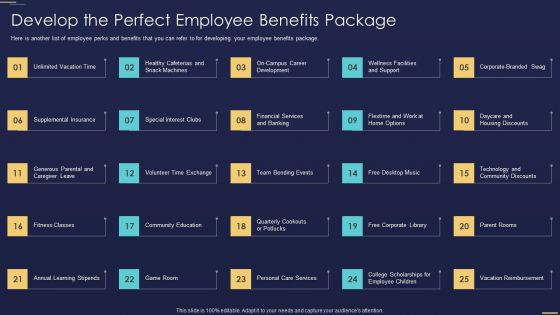 Formulating Workforce Experience Plan Company Develop The Perfect Employee Benefits Elements PDF