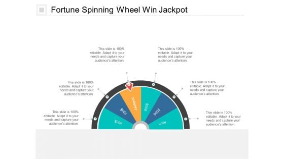 Fortune Spinning Wheel Win Jackpot Ppt PowerPoint Presentation Gallery Designs Cpb