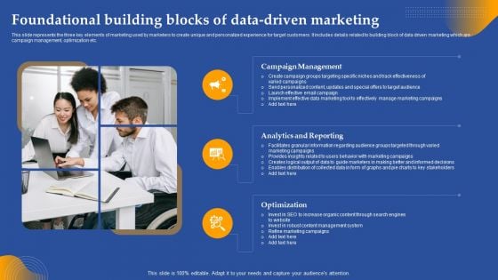 Foundational Building Blocks Of Data Driven Marketing Ppt File Guide PDF